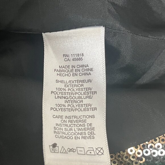 Michael Kors Animal Print Sequin Top Gold Black 10 - Picture 5 of 5